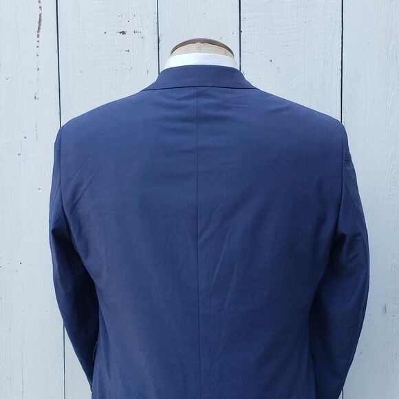 Calvin Klein Men's Navy Skinny Fit Infinite Stretch Suit Jacket Sz 46R - Picture 9 of 11